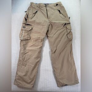 686 Enterprises Snowboard Mens Pants XL Beige Cargo Ski Outdoor